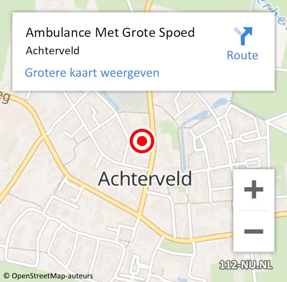 Locatie op kaart van de 112 melding: Ambulance Met Grote Spoed Naar Achterveld op 6 april 2022 02:26