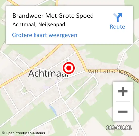 Locatie op kaart van de 112 melding: Brandweer Met Grote Spoed Naar Achtmaal, Neijsenpad op 6 april 2022 10:46