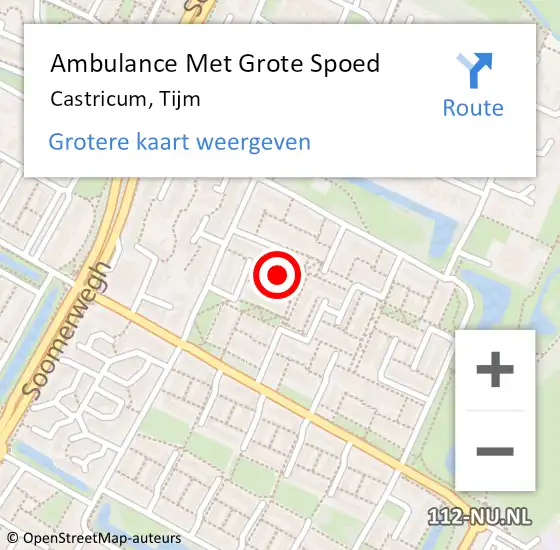 Locatie op kaart van de 112 melding: Ambulance Met Grote Spoed Naar Castricum, Tijm op 6 april 2022 12:38