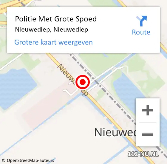 Locatie op kaart van de 112 melding: Politie Met Grote Spoed Naar Nieuwediep, Nieuwediep op 6 april 2022 13:00