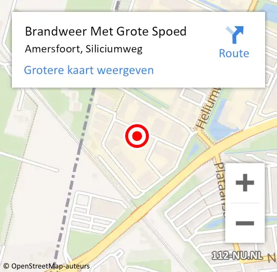 Locatie op kaart van de 112 melding: Brandweer Met Grote Spoed Naar Amersfoort, Siliciumweg op 6 april 2022 13:42