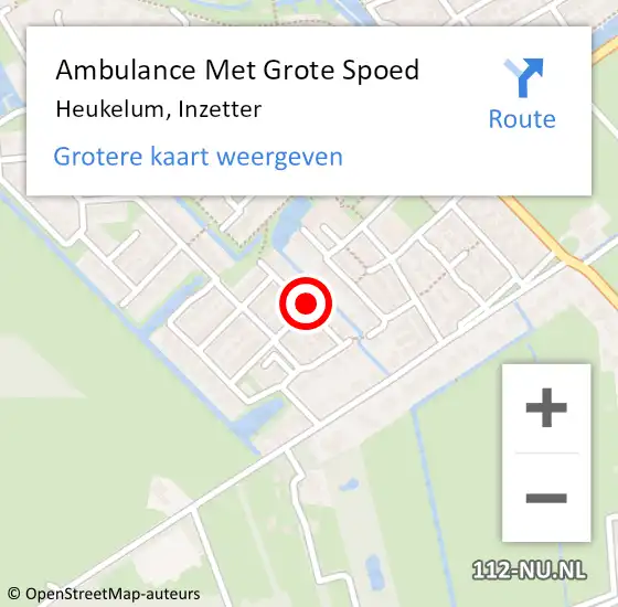 Locatie op kaart van de 112 melding: Ambulance Met Grote Spoed Naar Heukelum, Inzetter op 6 april 2022 14:09