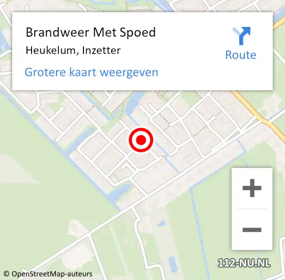 Locatie op kaart van de 112 melding: Brandweer Met Spoed Naar Heukelum, Inzetter op 6 april 2022 14:33