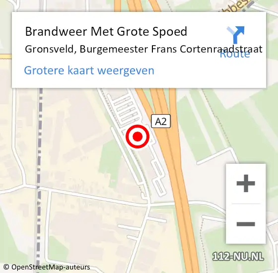 Locatie op kaart van de 112 melding: Brandweer Met Grote Spoed Naar Gronsveld, Burgemeester Frans Cortenraadstraat op 6 april 2022 17:51