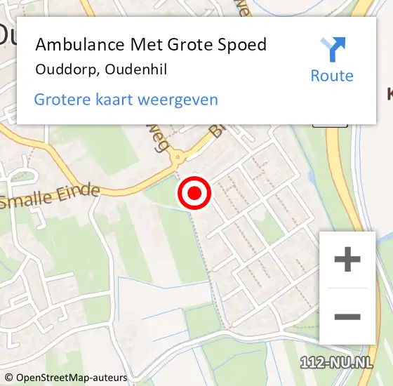 Locatie op kaart van de 112 melding: Ambulance Met Grote Spoed Naar Ouddorp, Oudenhil op 6 april 2022 20:38