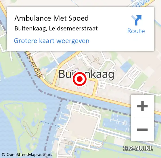 Locatie op kaart van de 112 melding: Ambulance Met Spoed Naar Buitenkaag, Leidsemeerstraat op 6 april 2022 20:44