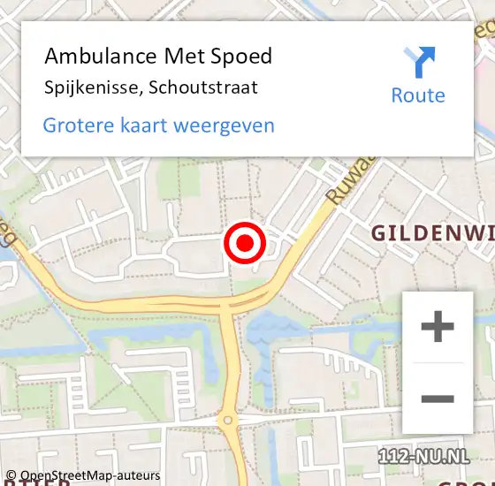 Locatie op kaart van de 112 melding: Ambulance Met Spoed Naar Heenvliet, Schoutstraat op 6 april 2022 23:20