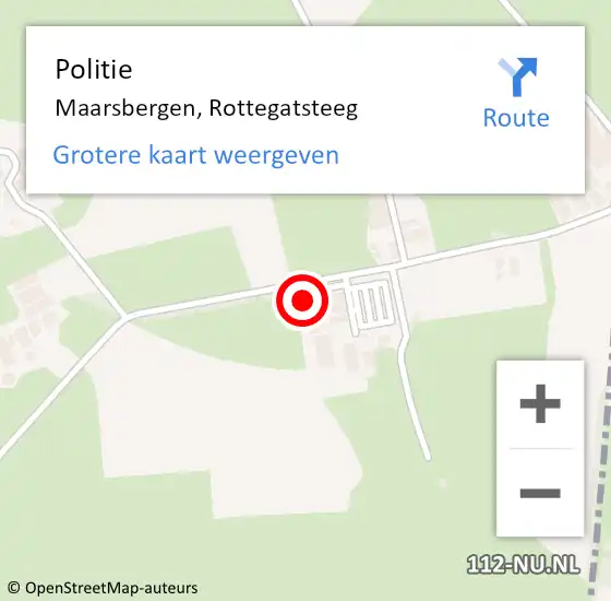 Locatie op kaart van de 112 melding: Politie Maarsbergen, Rottegatsteeg op 7 april 2022 12:42