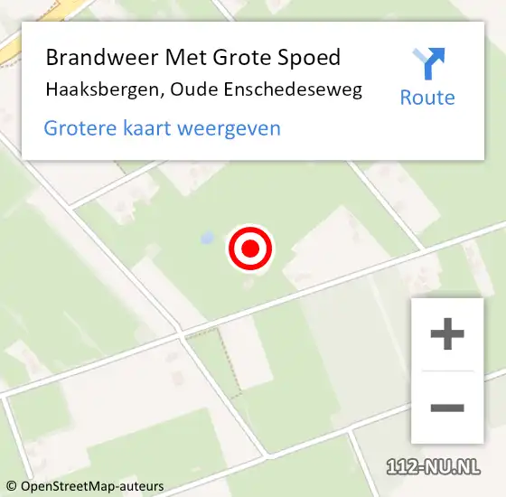 Locatie op kaart van de 112 melding: Brandweer Met Grote Spoed Naar Haaksbergen, Oude Enschedeseweg op 7 april 2022 15:54