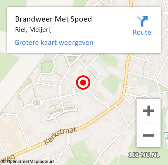 Locatie op kaart van de 112 melding: Brandweer Met Spoed Naar Riel, Meijerij op 7 april 2022 18:15