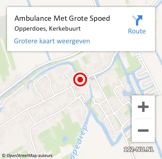 Locatie op kaart van de 112 melding: Ambulance Met Grote Spoed Naar Opperdoes, Kerkebuurt op 8 april 2022 07:53