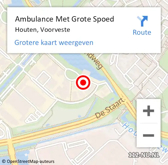 Locatie op kaart van de 112 melding: Ambulance Met Grote Spoed Naar Houten, Voorveste op 8 oktober 2013 09:13