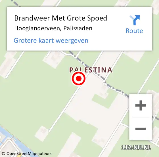 Locatie op kaart van de 112 melding: Brandweer Met Grote Spoed Naar Hooglanderveen, Palissaden op 8 april 2022 10:55