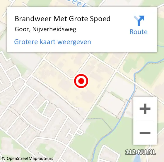 Locatie op kaart van de 112 melding: Brandweer Met Grote Spoed Naar Goor, Nijverheidsweg op 8 april 2022 12:20