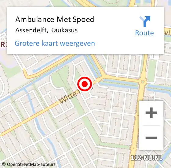 Locatie op kaart van de 112 melding: Ambulance Met Spoed Naar Assendelft, Kaukasus op 8 april 2022 12:37