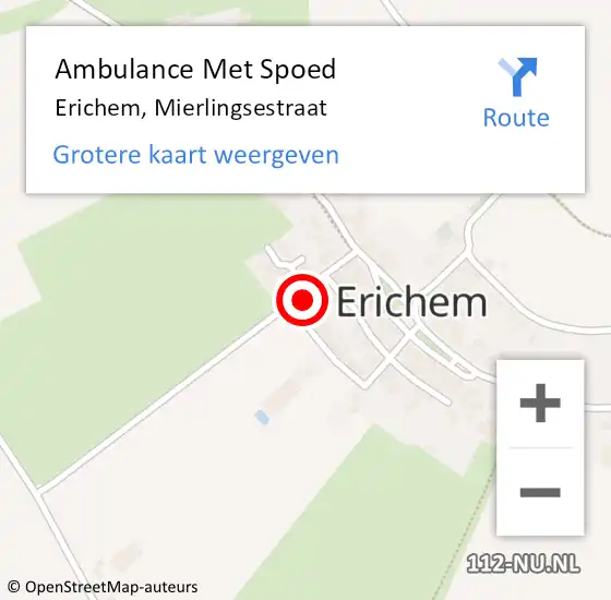 Locatie op kaart van de 112 melding: Ambulance Met Spoed Naar Erichem, Mierlingsestraat op 8 april 2022 13:03