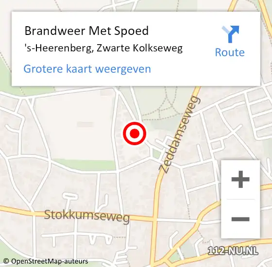 Locatie op kaart van de 112 melding: Brandweer Met Spoed Naar 's-Heerenberg, Zwarte Kolkseweg op 8 april 2022 14:23