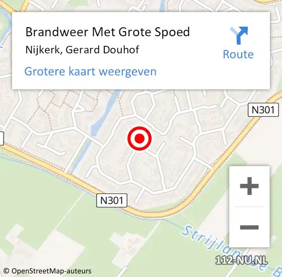 Locatie op kaart van de 112 melding: Brandweer Met Grote Spoed Naar Nijkerk, Gerard Douhof op 8 april 2022 18:49