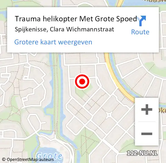 Locatie op kaart van de 112 melding: Trauma helikopter Met Grote Spoed Naar Spijkenisse, Clara Wichmannstraat op 9 april 2022 03:54