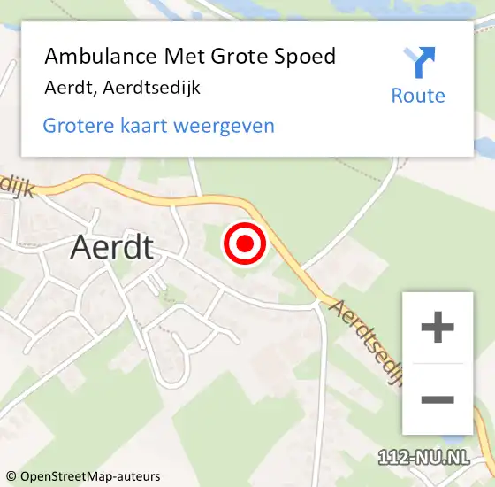 Locatie op kaart van de 112 melding: Ambulance Met Grote Spoed Naar Aerdt, Aerdtsedijk op 9 april 2022 12:59