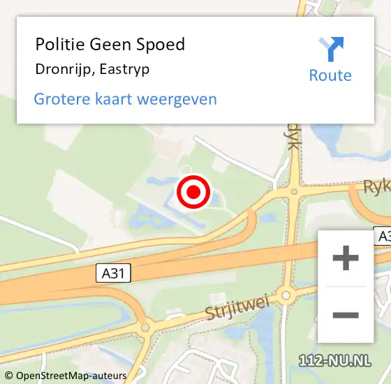 Locatie op kaart van de 112 melding: Politie Geen Spoed Naar Dronrijp, Eastryp op 10 april 2022 03:05