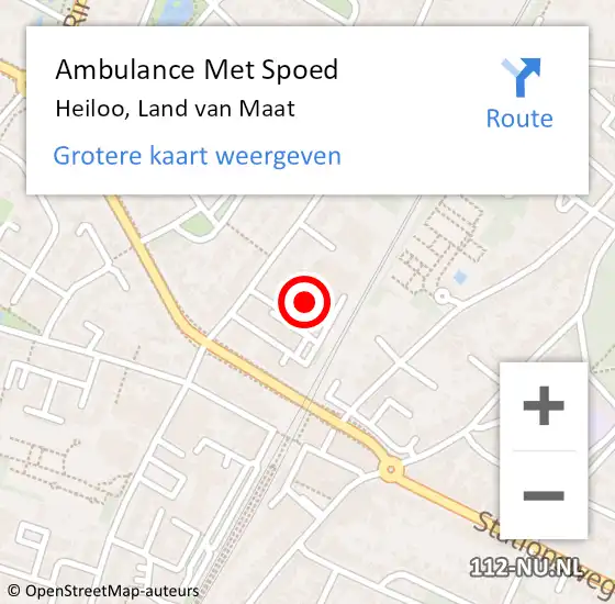 Locatie op kaart van de 112 melding: Ambulance Met Spoed Naar Heiloo, Land van Maat op 10 april 2022 19:50