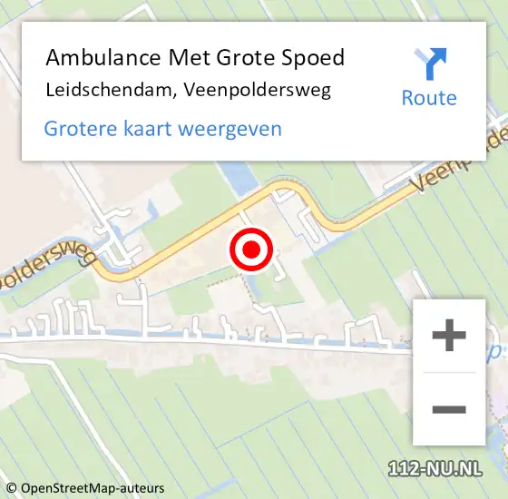 Locatie op kaart van de 112 melding: Ambulance Met Grote Spoed Naar Leidschendam, Veenpoldersweg op 10 april 2022 20:02