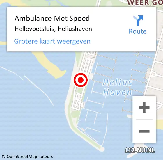 Locatie op kaart van de 112 melding: Ambulance Met Spoed Naar Hellevoetsluis, Heliushaven op 11 april 2022 04:47