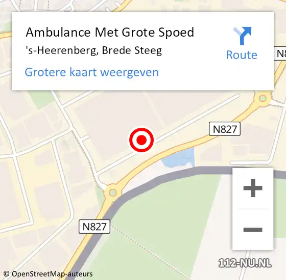 Locatie op kaart van de 112 melding: Ambulance Met Grote Spoed Naar 's-Heerenberg, Brede Steeg op 11 april 2022 15:19