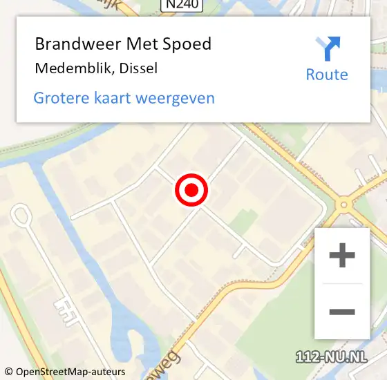 Locatie op kaart van de 112 melding: Brandweer Met Spoed Naar Medemblik, Dissel op 11 april 2022 21:01