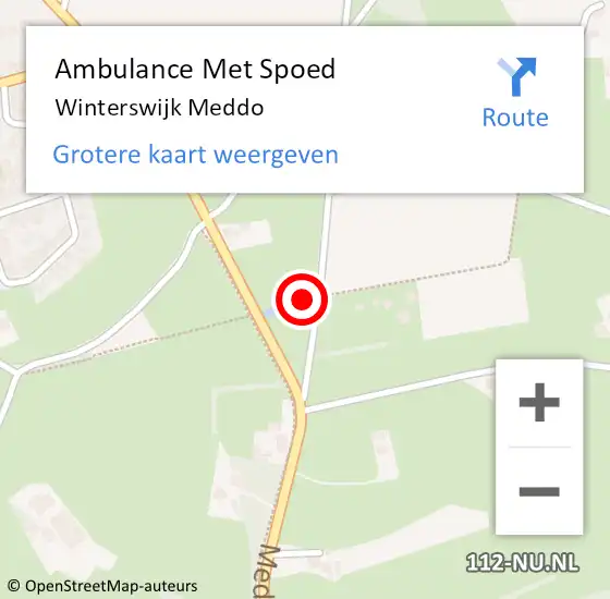 Locatie op kaart van de 112 melding: Ambulance Met Spoed Naar Winterswijk Meddo op 12 april 2022 09:15