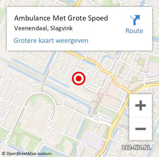 Locatie op kaart van de 112 melding: Ambulance Met Grote Spoed Naar Veenendaal, Slagvink op 12 april 2022 17:10