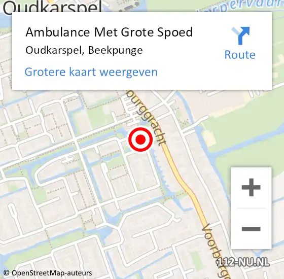 Locatie op kaart van de 112 melding: Ambulance Met Grote Spoed Naar Oudkarspel, Beekpunge op 12 april 2022 17:30