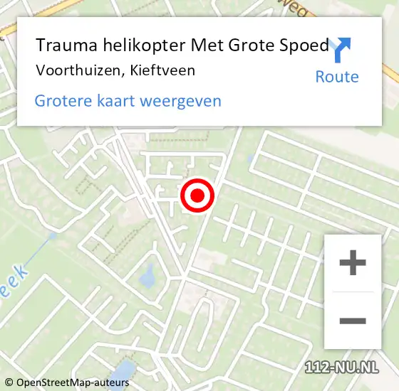 Locatie op kaart van de 112 melding: Trauma helikopter Met Grote Spoed Naar Voorthuizen, Kieftveen op 12 april 2022 19:40