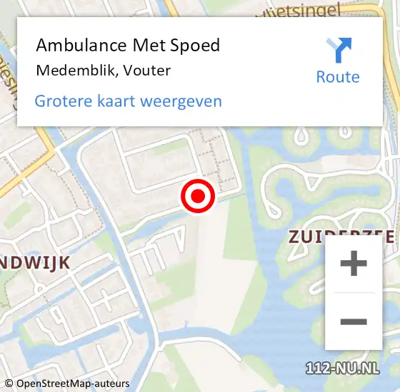 Locatie op kaart van de 112 melding: Ambulance Met Spoed Naar Medemblik, Vouter op 13 april 2022 02:38