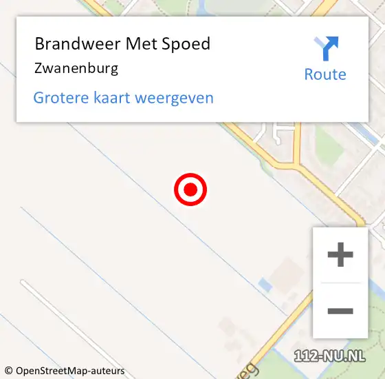 Locatie op kaart van de 112 melding: Brandweer Met Spoed Naar Zwanenburg op 13 april 2022 11:24