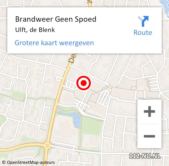 Locatie op kaart van de 112 melding: Brandweer Geen Spoed Naar Ulft, de Blenk op 13 april 2022 13:44