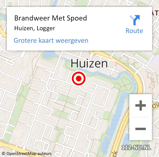 Locatie op kaart van de 112 melding: Brandweer Met Spoed Naar Huizen, Logger op 13 april 2022 14:32