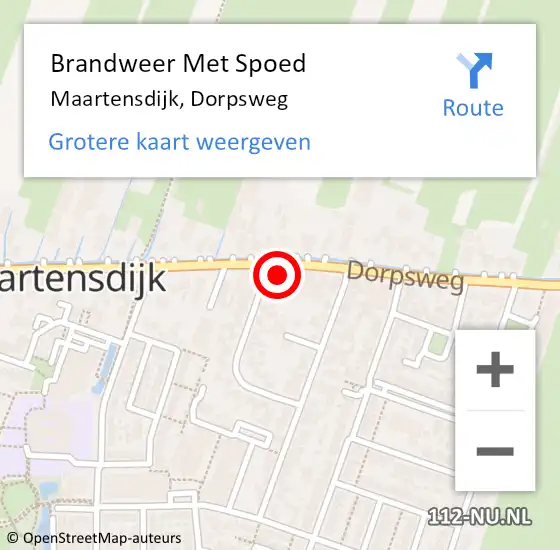 Locatie op kaart van de 112 melding: Brandweer Met Spoed Naar Maartensdijk, Dorpsweg op 13 april 2022 16:32