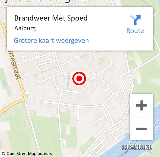 Locatie op kaart van de 112 melding: Brandweer Met Spoed Naar Aalburg op 13 april 2022 20:54