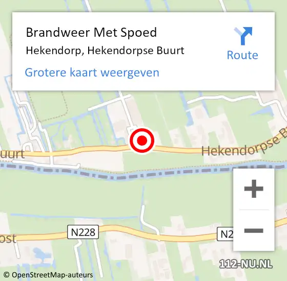 Locatie op kaart van de 112 melding: Brandweer Met Spoed Naar Hekendorp, Hekendorpse Buurt op 13 april 2022 22:56