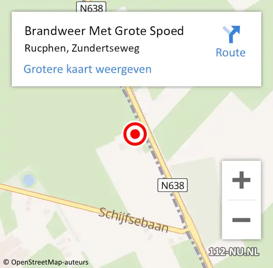 Locatie op kaart van de 112 melding: Brandweer Met Grote Spoed Naar Rucphen, Zundertseweg op 14 april 2022 09:57