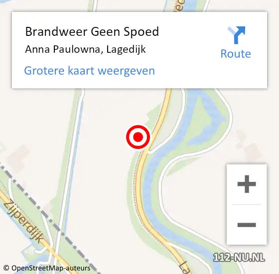 Locatie op kaart van de 112 melding: Brandweer Geen Spoed Naar Anna Paulowna, Lagedijk op 14 april 2022 13:55