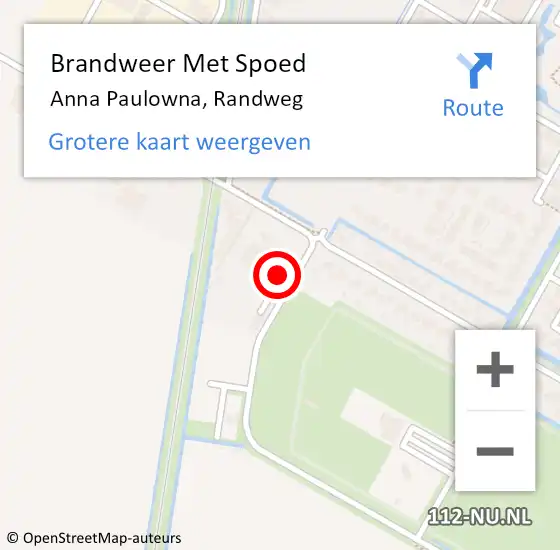 Locatie op kaart van de 112 melding: Brandweer Met Spoed Naar Anna Paulowna, Randweg op 14 april 2022 13:58