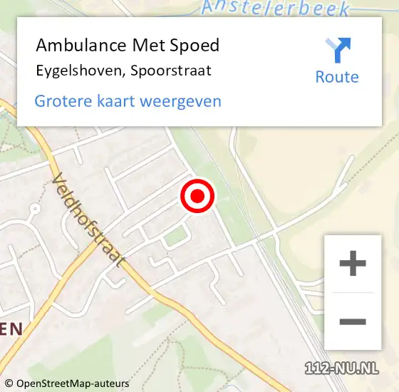 Locatie op kaart van de 112 melding: Ambulance Met Spoed Naar Eygelshoven, Spoorstraat op 14 april 2022 14:24