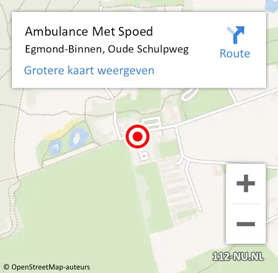 Locatie op kaart van de 112 melding: Ambulance Met Spoed Naar Egmond-Binnen, Oude Schulpweg op 14 april 2022 14:45