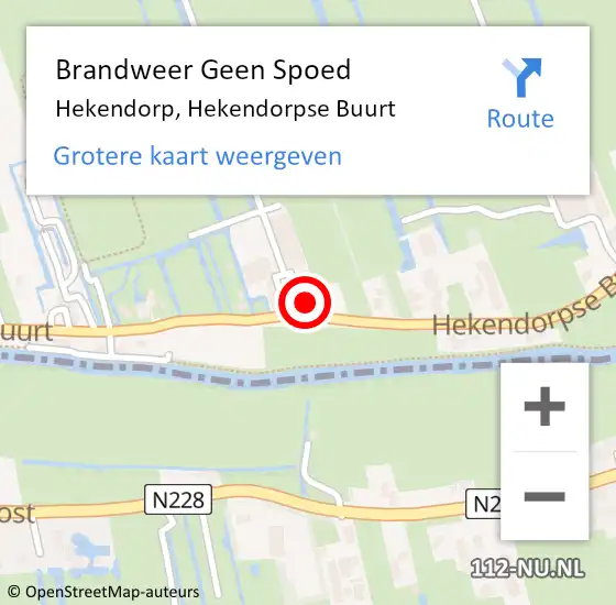 Locatie op kaart van de 112 melding: Brandweer Geen Spoed Naar Hekendorp, Hekendorpse Buurt op 14 april 2022 16:42