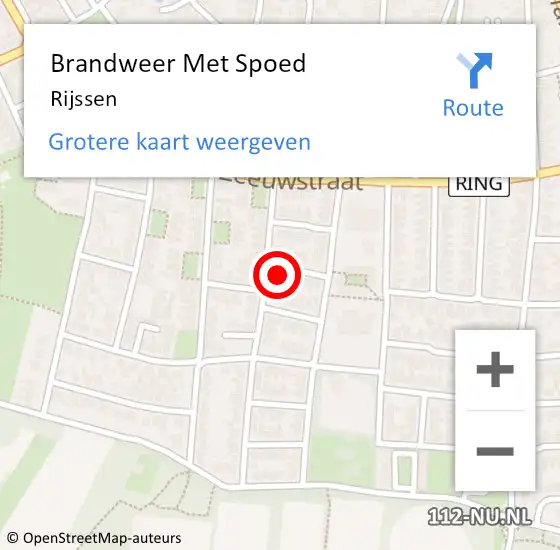 Locatie op kaart van de 112 melding: Brandweer Met Spoed Naar Holten op 14 april 2022 23:59