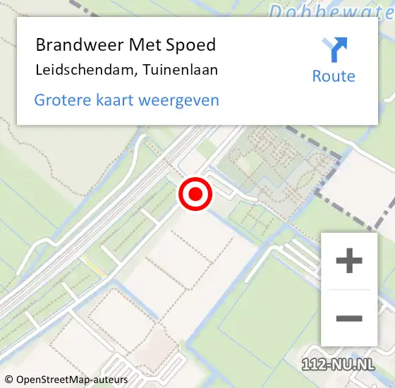 Locatie op kaart van de 112 melding: Brandweer Met Spoed Naar Leidschendam, Tuinenlaan op 15 april 2022 12:24