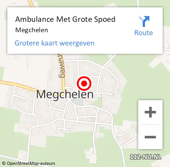 Locatie op kaart van de 112 melding: Ambulance Met Grote Spoed Naar Megchelen op 16 april 2022 09:10